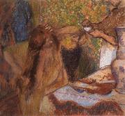 Edgar Degas Woman at her toilette painting
